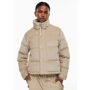 Aritzia The Super Puff Corduroy Down Jacket Cream Cushcord Large